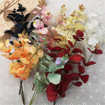 Oil painting big money leaves eucalyptus leaves fake leaves fake branches leaves flower supplies