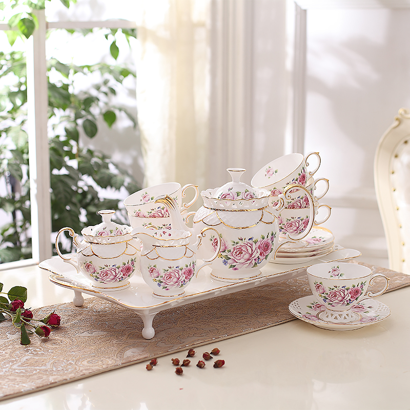 European ceramic coffee set English afternoon tea tea sets suit ceramic cups of coffee cups and saucers