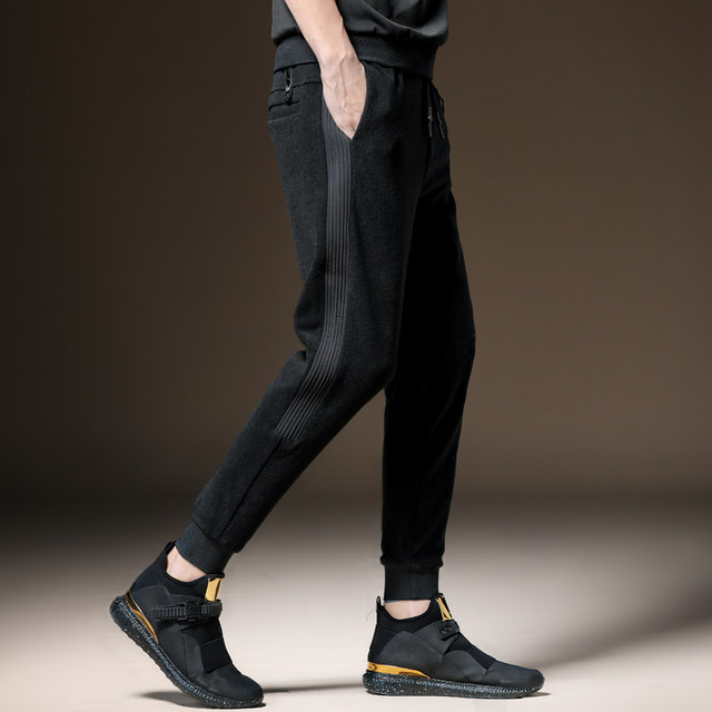 Men's casual trousers wool sports pants loose bouquet hahad pants autumn and winter fees plus velvet pants trend Men's casual trousers wool sports pants loose bouquet hahad pants autumn and winter fees plus velvet pants trend