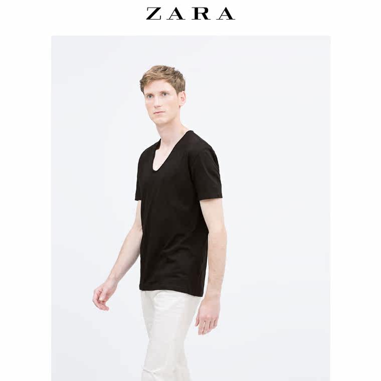 ZARA 男装 V 领 T 恤 00722301800