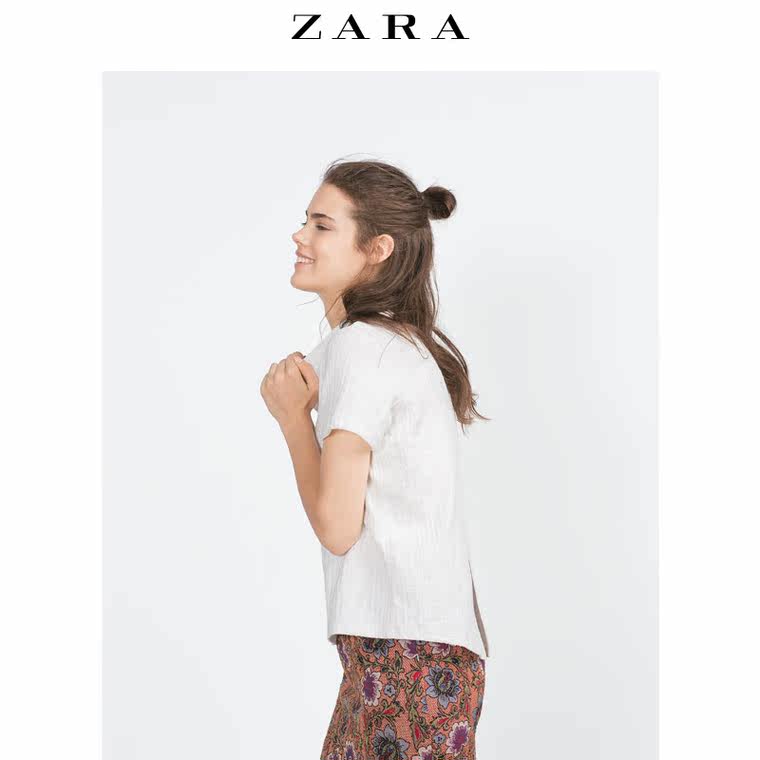 ZARA TRF 女装 纽扣 T 恤 05039279251