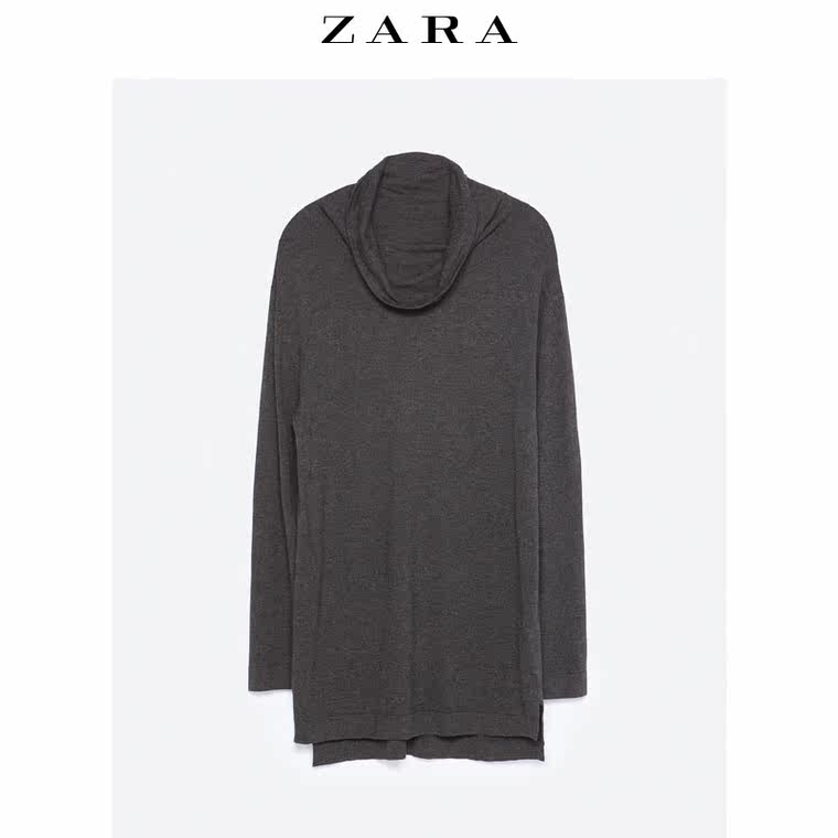 ZARA 男装 加大码烟囱领针织衫 00458313802