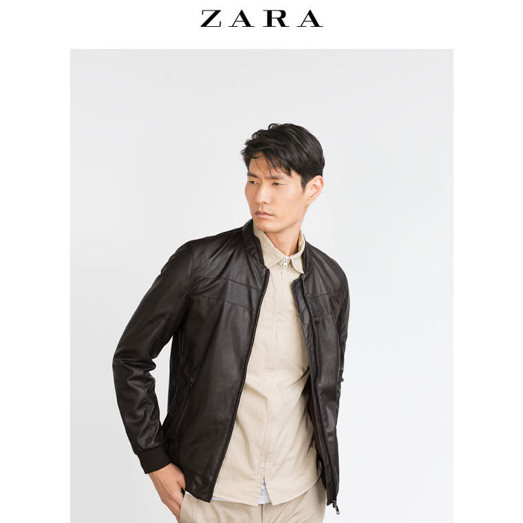 ZARA男装 仿皮夹克 03548350700
