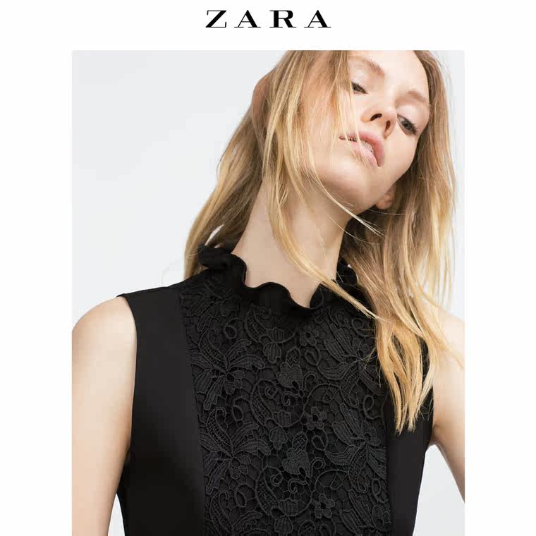 ZARA 女装 拼接连衣裙 04437247800