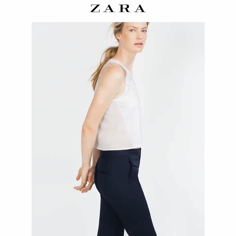 ZARA 女装 正面刺绣 T 恤 05580241250