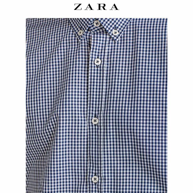 ZARA 男装 印花格纹衬衫 05632264401