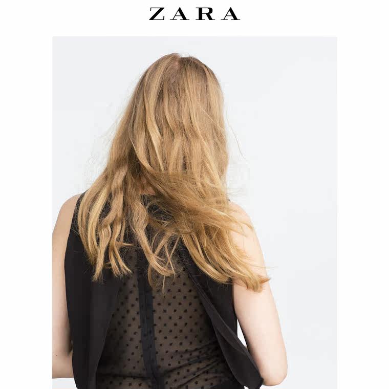 ZARA TRF 女装 薄花呢拼接连衫裤 04530254800