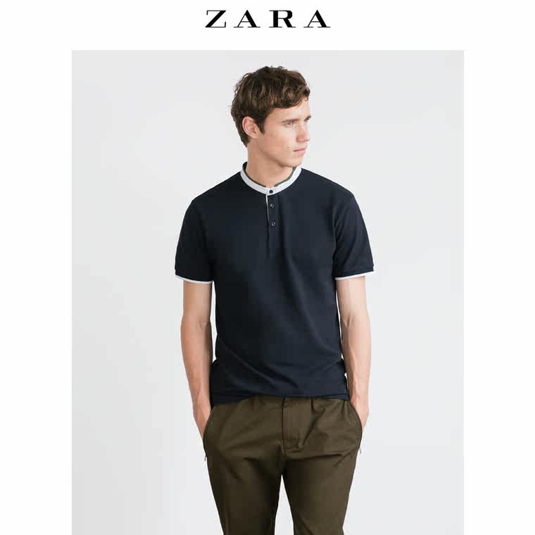 ZARA 男装 立领马球衫 08373305401