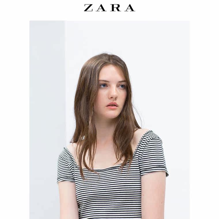 ZARA TRF 女装 方形剪裁 T 恤 05431272066