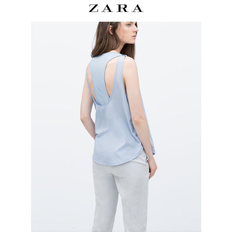 春夏折扣 ZARA 女装 双层装饰上衣 01198046406