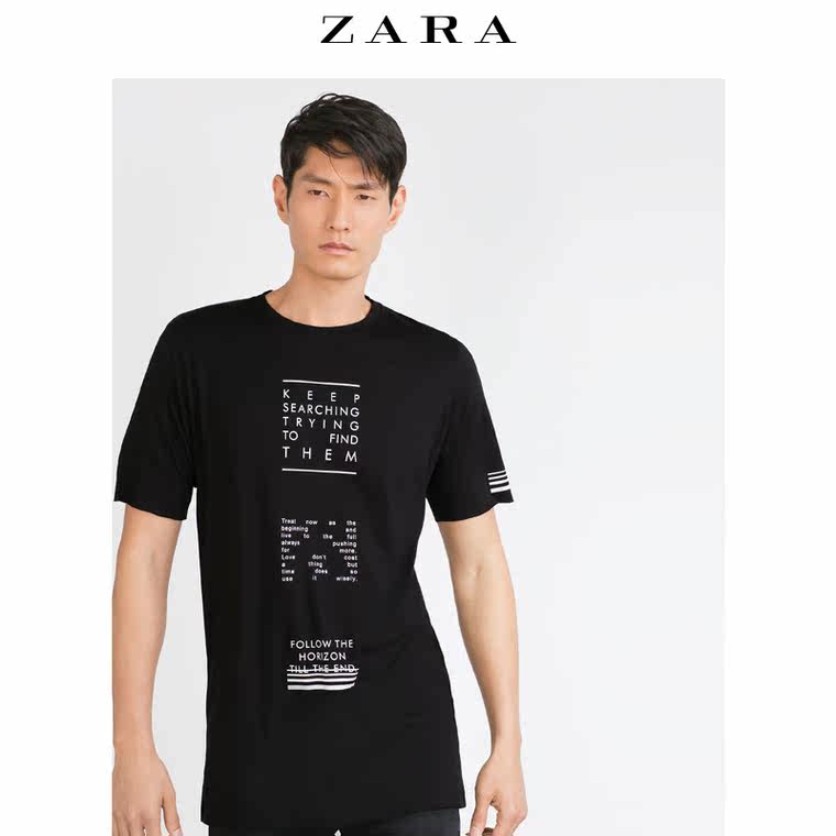 ZARA男装 印字 T 恤 00679303800