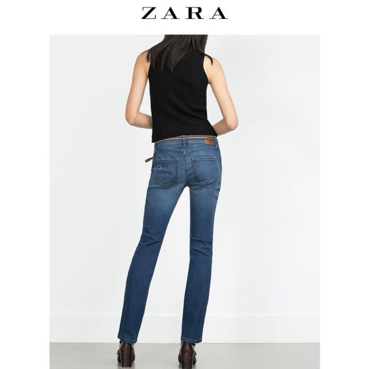 ZARA 女装 直筒丹宁裤 08228222405