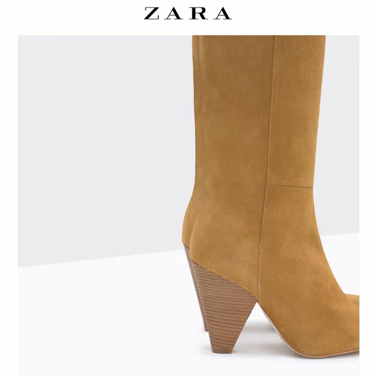 ZARA 女鞋 牛仔皮靴 16004001107