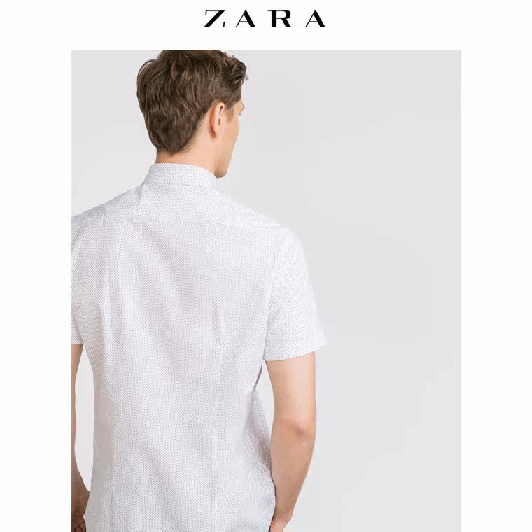 ZARA 男装 几何印花衬衫 01928218250