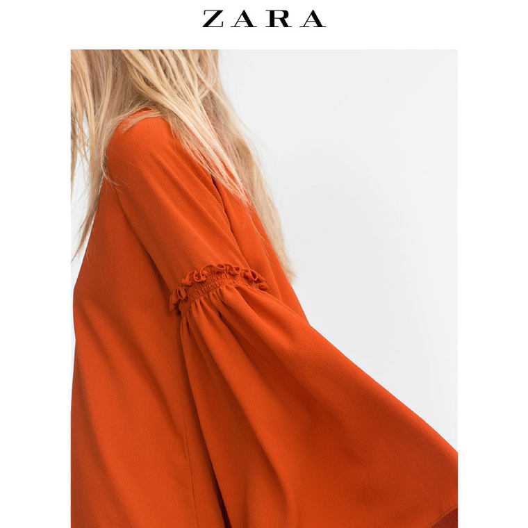 ZARA TRF 女装 钟形袖连衣裙 04530256701