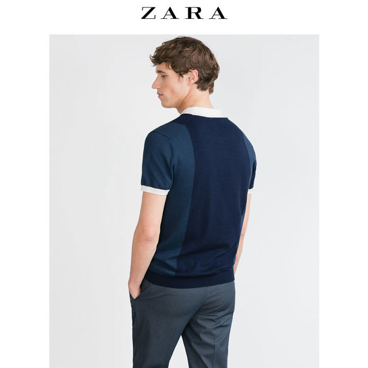 ZARA 男装 围巾领马球衫 05755309401