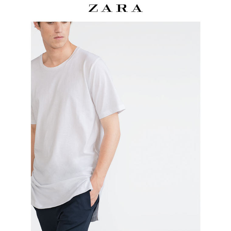 ZARA 男装 拉链饰 T 恤 00722318250