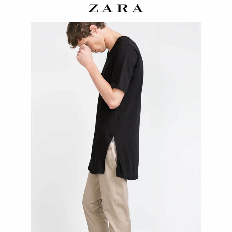 ZARA 男装 拉链饰 T 恤 00722318800