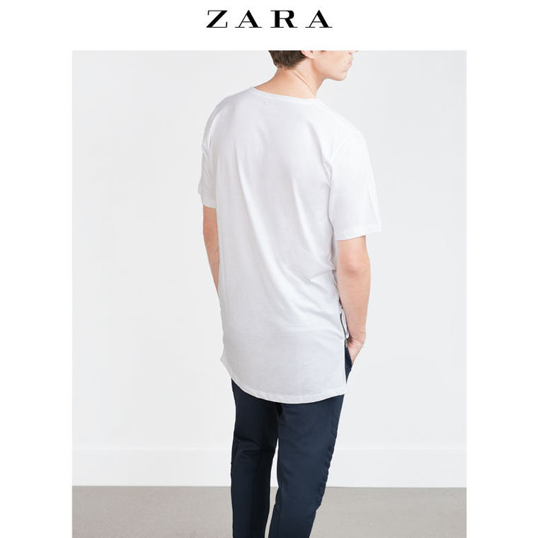 ZARA 男装 拉链饰 T 恤 00722318250
