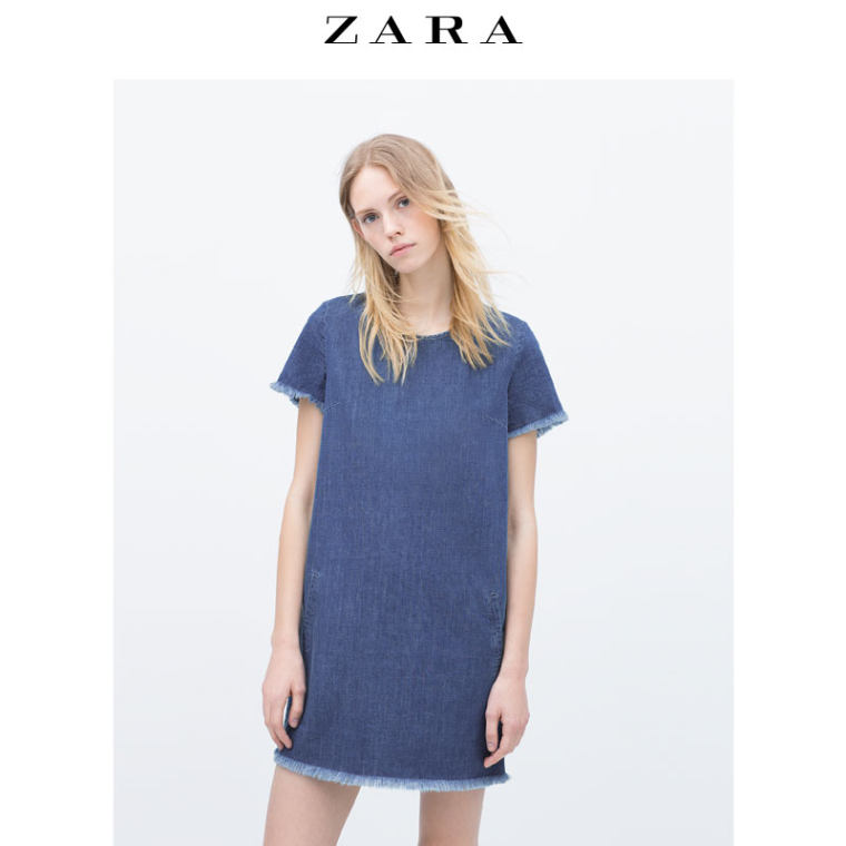 ZARA 女装 磨损下摆连衣裙 05899161427