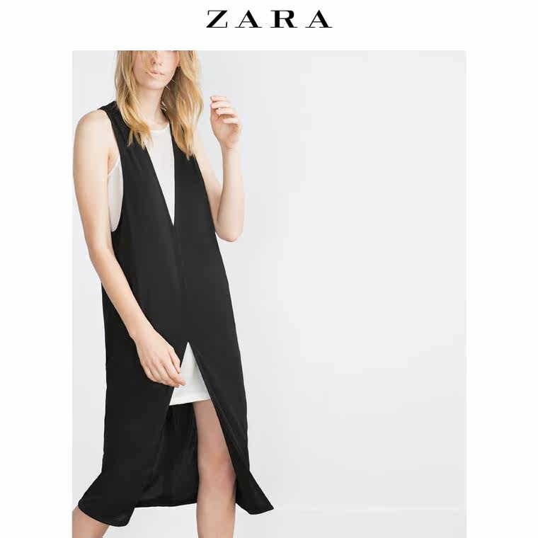 ZARA 女装 肩部拼接连身裙 05644221064