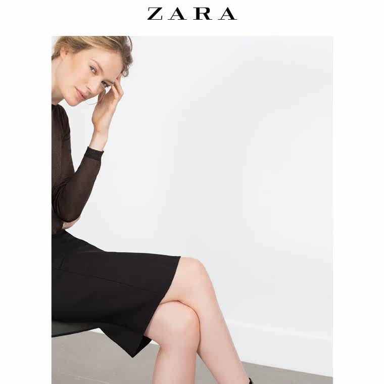 ZARA 女装 直筒裙 05584225800