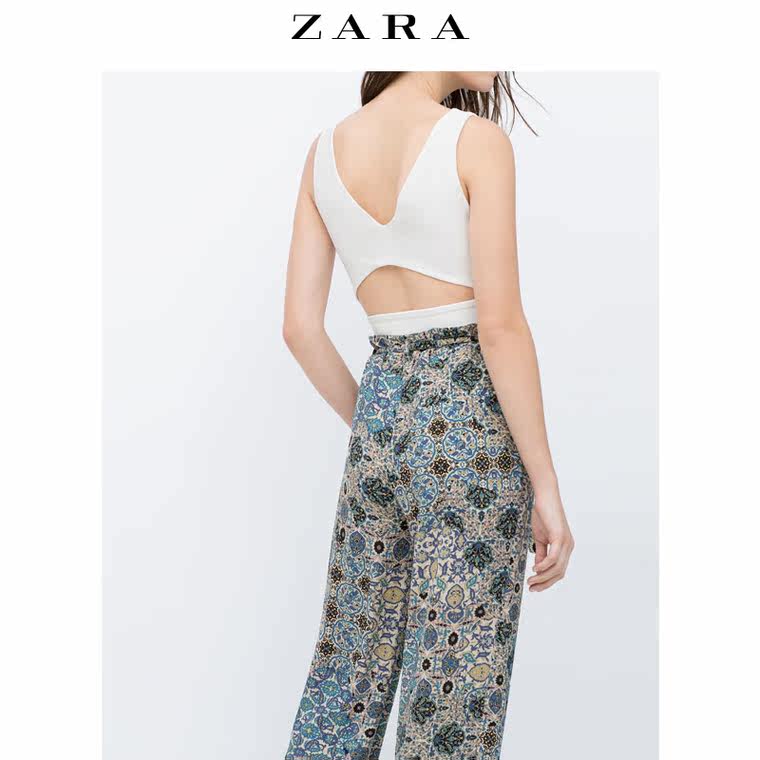 春夏折扣 ZARA 女装 交叉背面剪裁上衣 05644060251