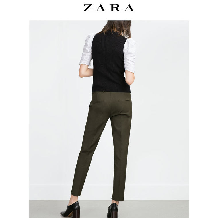 ZARA 女装 棉质长裤 06136042507