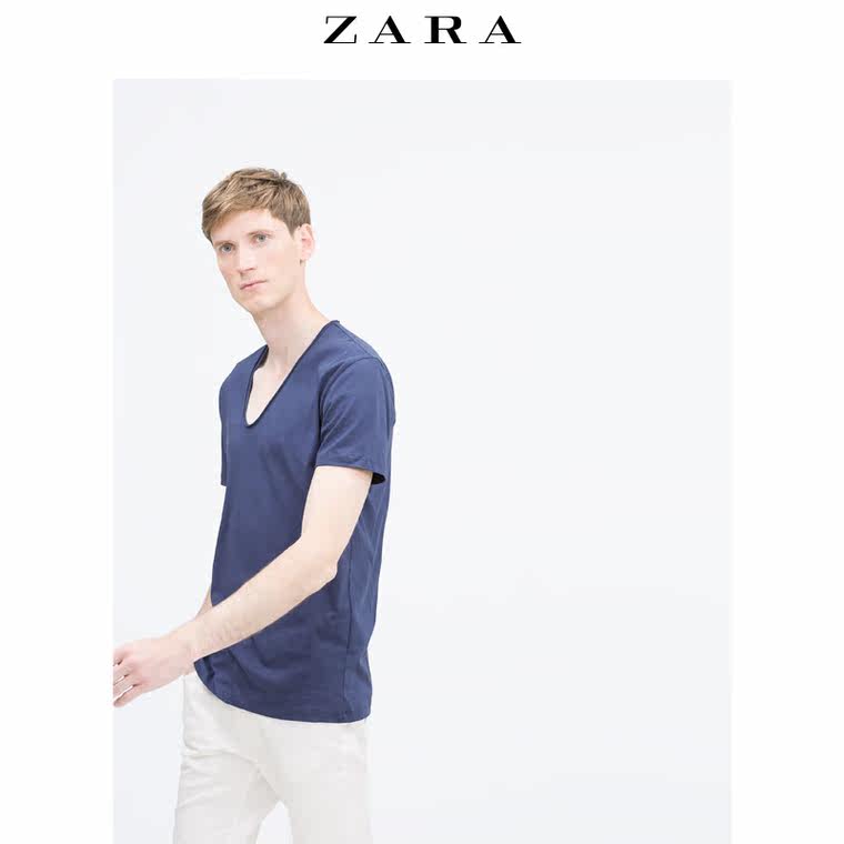 ZARA 男装 V 领 T 恤 00722306420