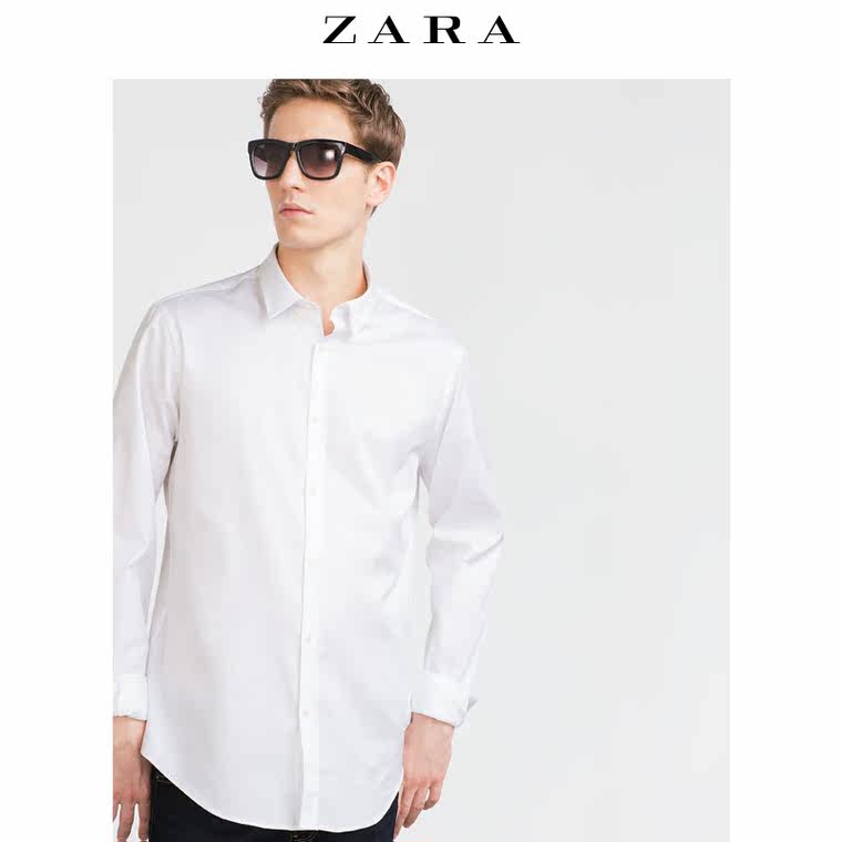 ZARA 男装 领衬滚边衬衫 05445301250