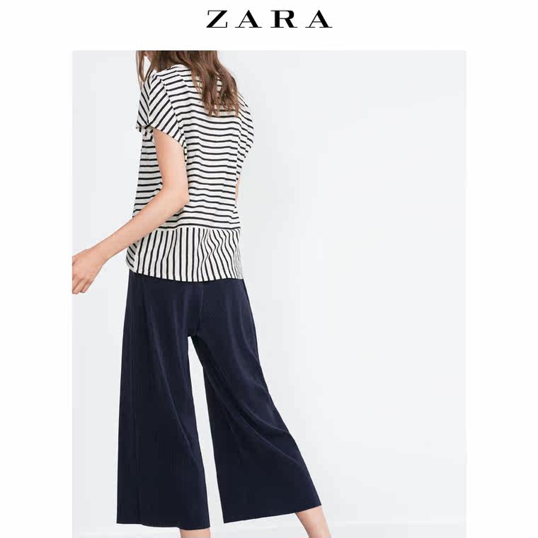 ZARA TRF 女装 双面条纹 T 恤  00264272104