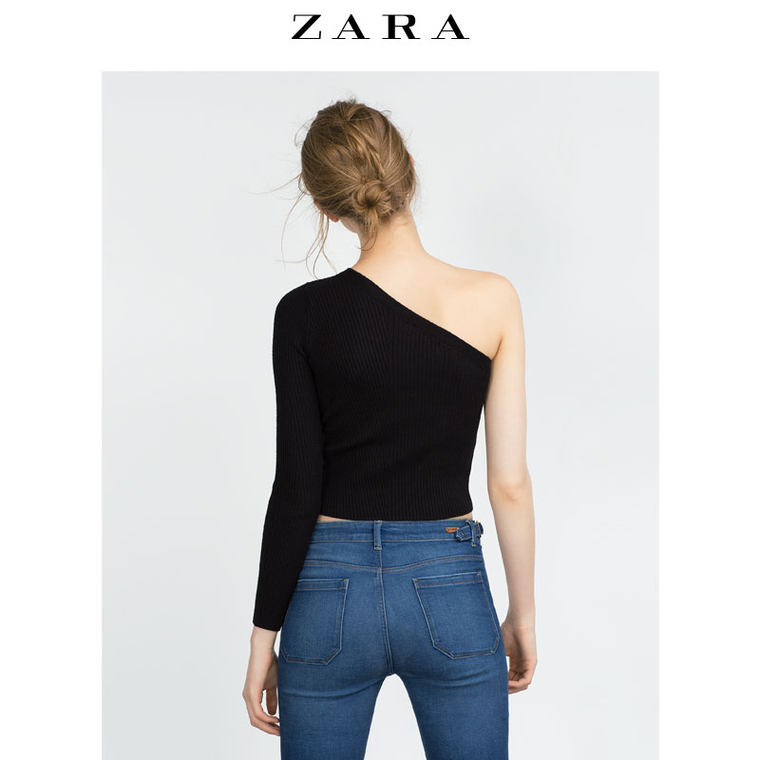 ZARA 女装 不对称针织衫 00367100800