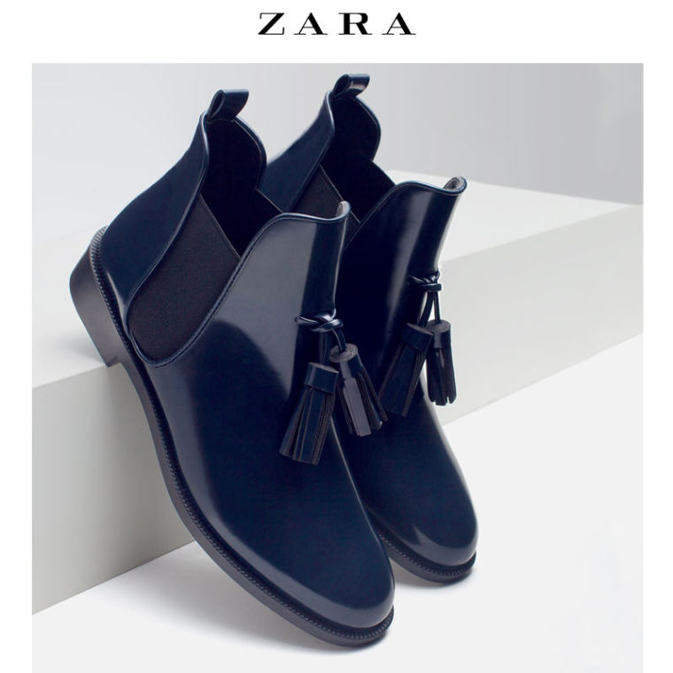 ZARA TRF 女鞋 穗饰平跟短靴 17175001009