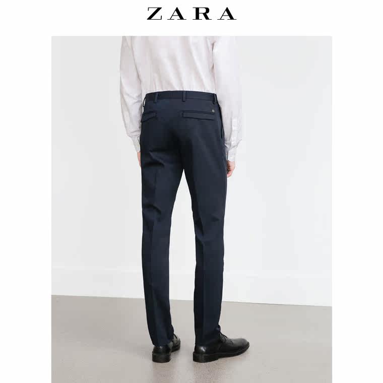 ZARA 男装 陶瓷色纤维羊毛裤 05418303401