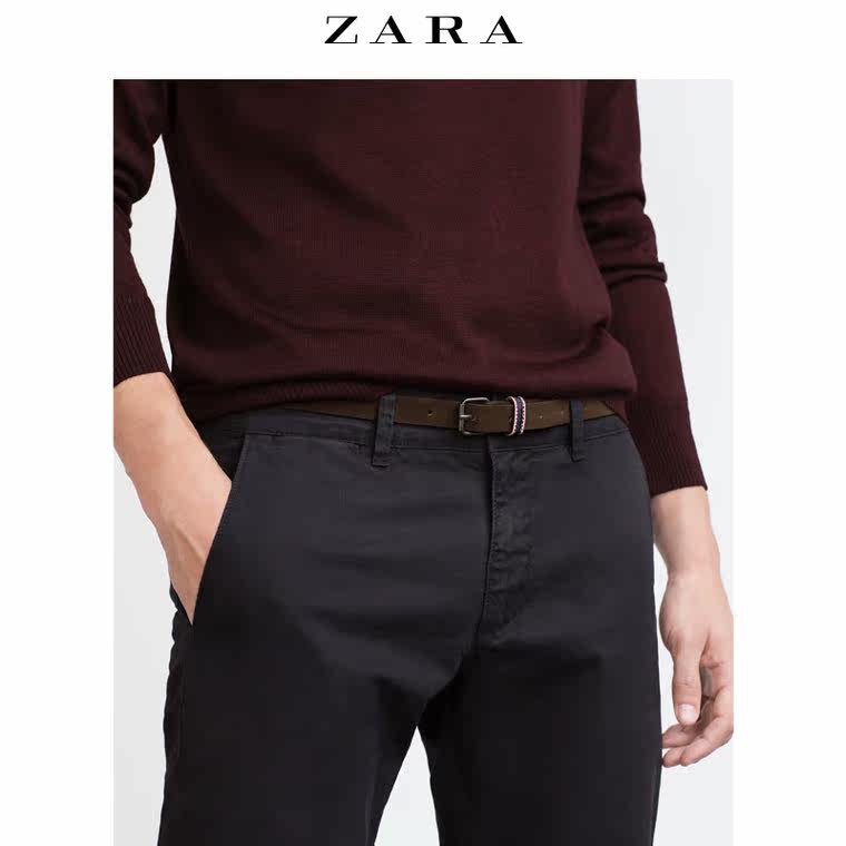 ZARA 男装 含腰带长裤 06786310401