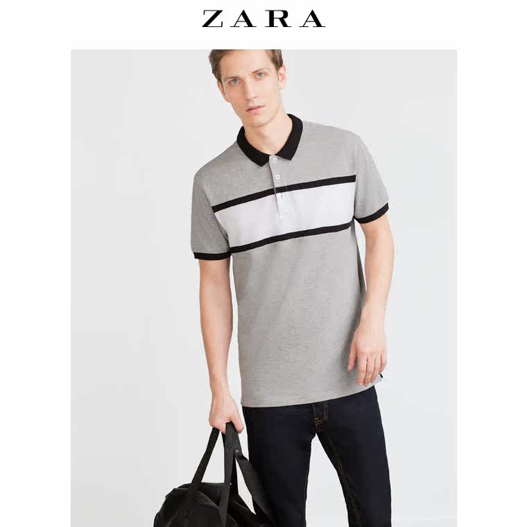 ZARA 男装 珠地布马球衫 09240313803