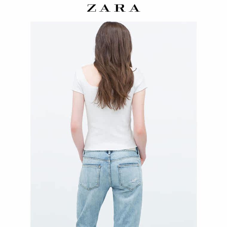 ZARA TRF 女装 方形剪裁 T 恤 05431272250