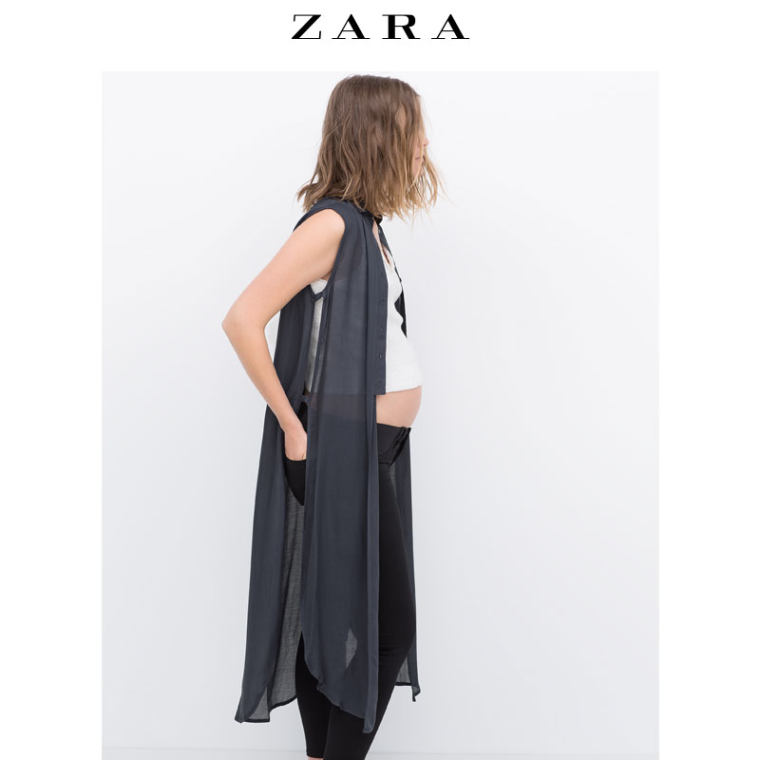 春夏折扣 ZARA 女装 妈咪款牛仔铅笔裤 09632047800