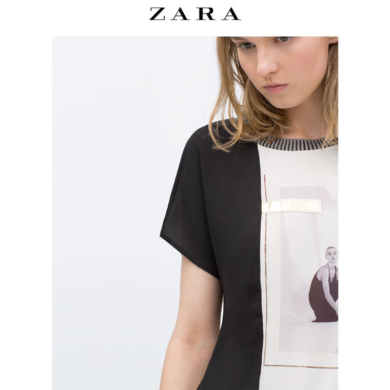 ZARA 女装 后背长衣摆 T 恤 05580245251