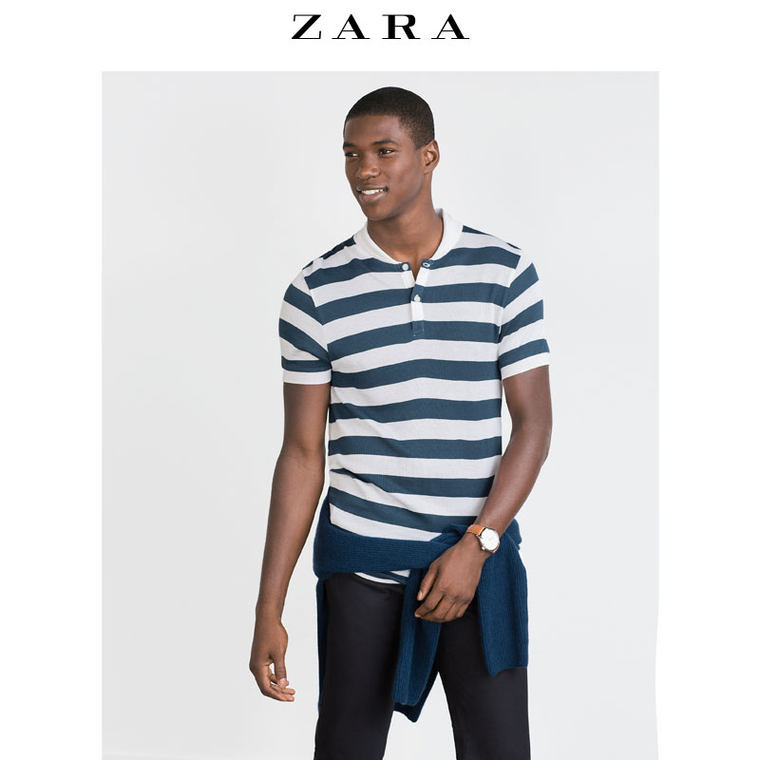 ZARA 男装 带饰 POLO 衫04231304829