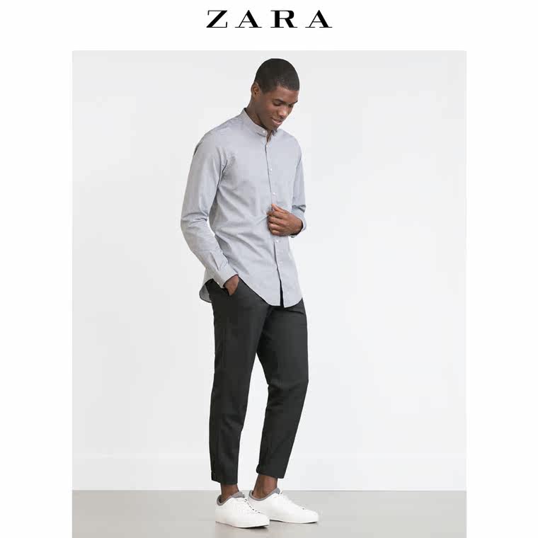 ZARA 男装 立领衬衫 06887301803