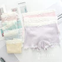 Japanese cotton fabric pure cotton plain girl underwear middle waist boxer shorts cotton women safety pants anti-light