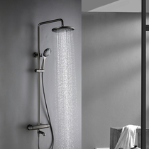 German Gun Ash Thermostatic Shower Shower shower suit toilet full copper black shower head booster shower head bathroom