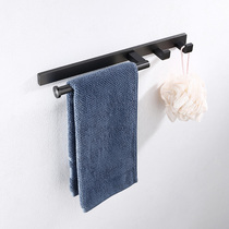 Gun Grey Stainless Steel Free Punch towel rack toilet Single lever set Hook Rubbing Hand Towel Ring Bathroom Hardware