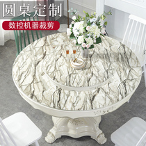 PVC round crystal edition soft glass tablecloth Waterproof and oil-proof wash-in round table tablecloth Plastic round table cloth Household