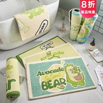 Cartoon bathroom floor mat doormat Household absorbent floor mat Toilet door Bedroom carpet Bathroom non-slip mat