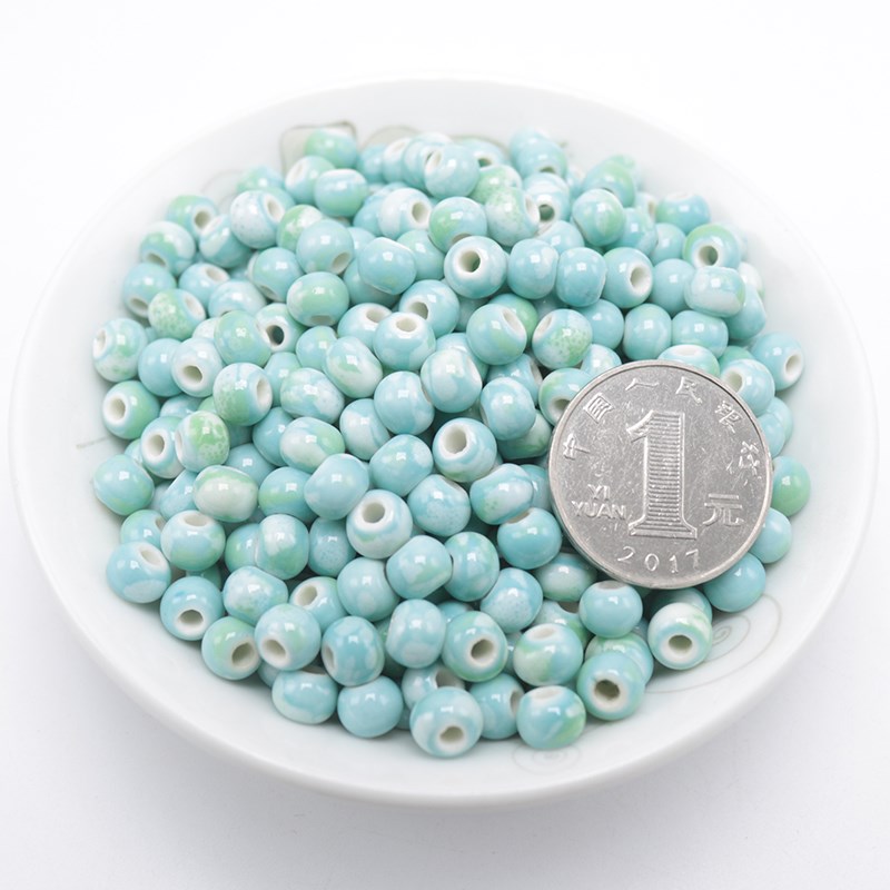 Dan la and glazed of jingdezhen ceramic beads diy training beads scattered beads beads children deserve to act the role of a female hand catenary necklace