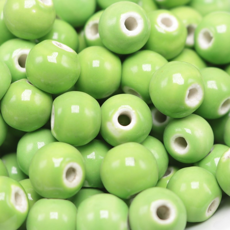 Candy color fruit - green ceramic beads size porcelain beads scattered beads thanks deserve to act the role of arts and crafts Chinese knot accessories, 8 mm