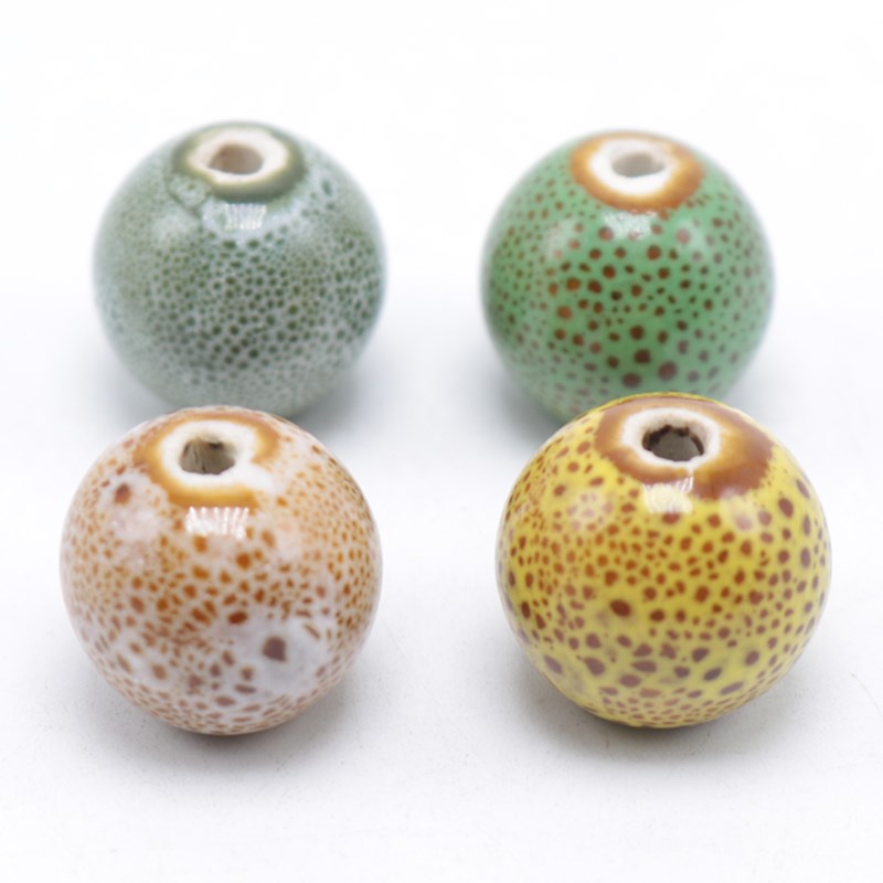 Jingdezhen high temperature ceramic beads 18 mm big up porcelain beads round bead son tiger beads man bracelet diy