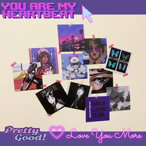 Homemade ins cool girl card dark retro small poster handsome girl bedroom wall decoration wall sticker